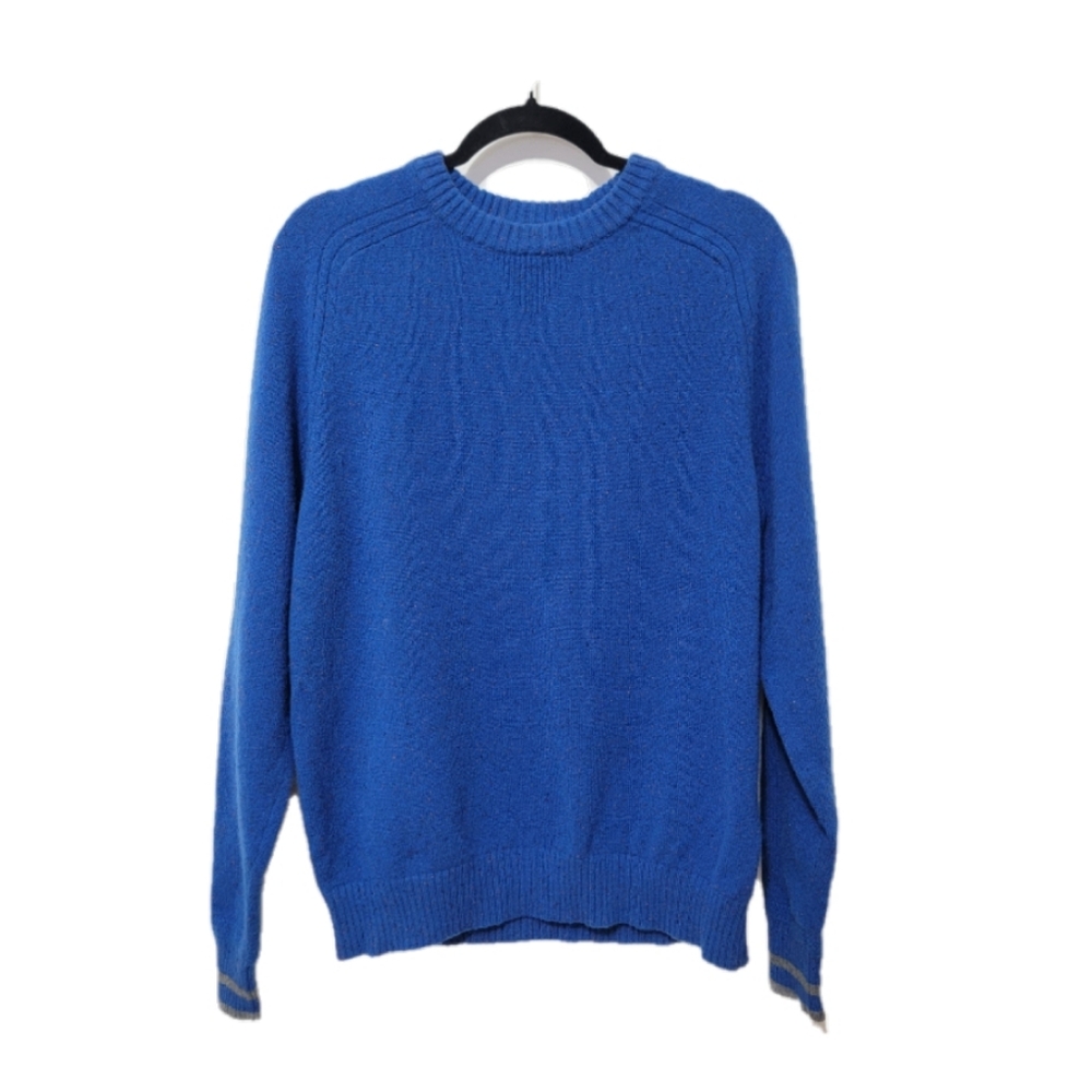 Lands' End Lammwolle Crew Neck Long Sleeve Knitted Pullover Sweater Size L 42-44